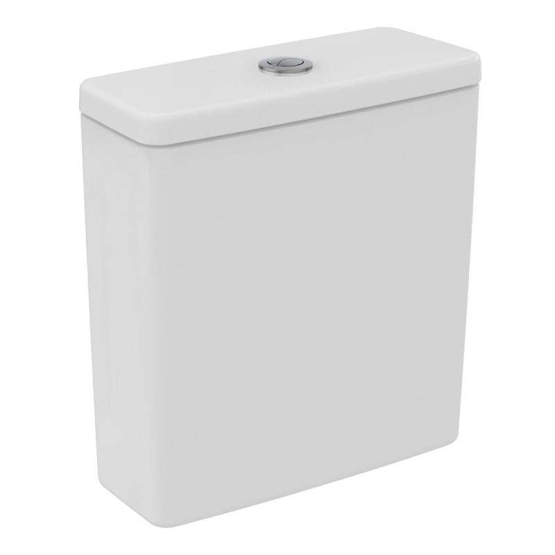 Ideal Standard i.Life white compact close coupled 6/4 litre dual flush cistern with two buttons and vitreous china finish