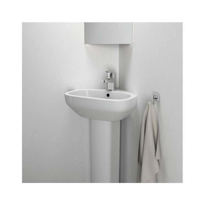 Ideal Standard I.Life A Corner Handrinse Basin ONLY 400mm Wide - White - T471101 - TAP 'N' SHOWER