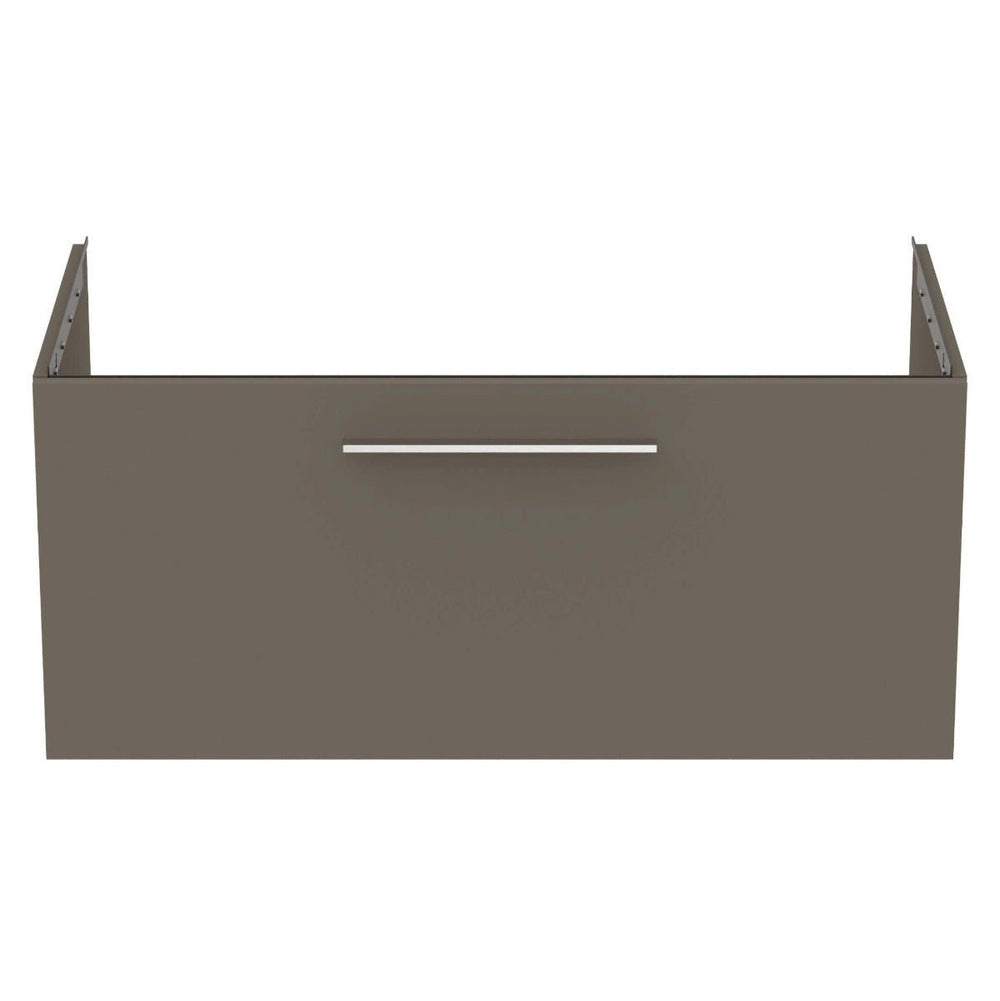 Ideal Standard i.Life B 1 Drawer Vanity Unit 1000mm - Matt Quartz Grey - T5275NG - TAP 'N' SHOWER