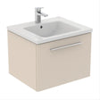 Ideal Standard I.life B 1 Drawer 60cm Wall Hung Vanity Unit Only (Handles sold separately) - Matt Sandy Beige - T5269NF - TAP 'N' SHOWER