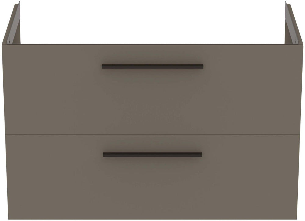 Ideal Standard i.Life B 2 Drawer Vanity Unit 1000mm - Matt Quartz Grey - T5276NG - TAP 'N' SHOWER