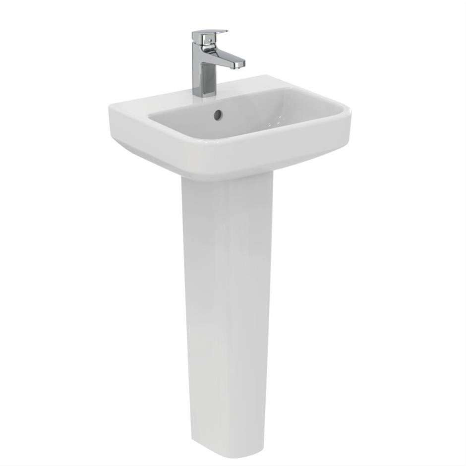 Ideal Standard i.life B 45cm white handrinse basin with pedestal for modern bathrooms