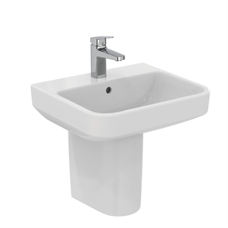 Ideal Standard i.Life B Pedestal Basin With Overflow 500mm - White - E256201 - TAP 'N' SHOWER