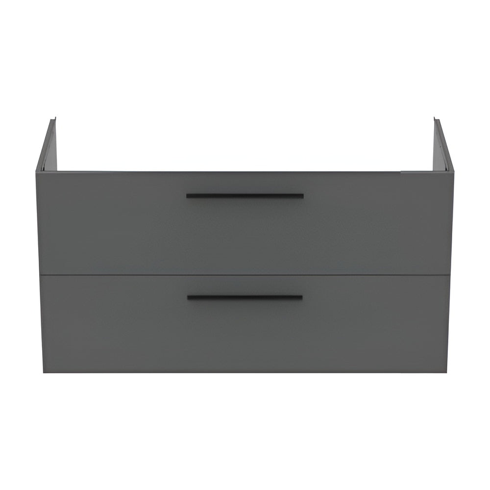 Ideal Standard i.life B Vanity Unit with 2 Horizontal Drawers 1200mm - Quartz Grey Matt - T5514NG - TAP 'N' SHOWER