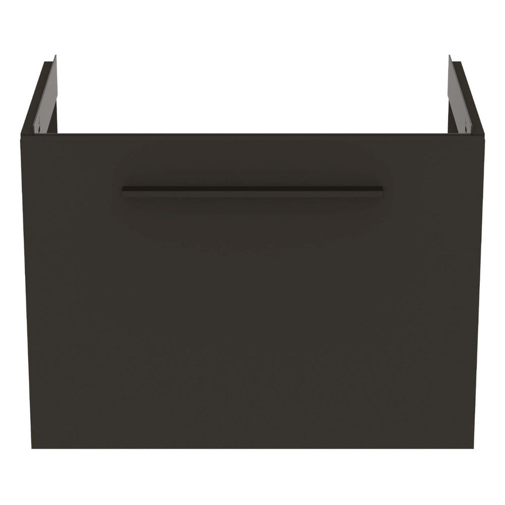 Ideal Standard i.life Compact 1 Drawer Wall Hung Vanity Unit 600mm - Cabron Grey Matt - T5292NV - TAP 'N' SHOWER