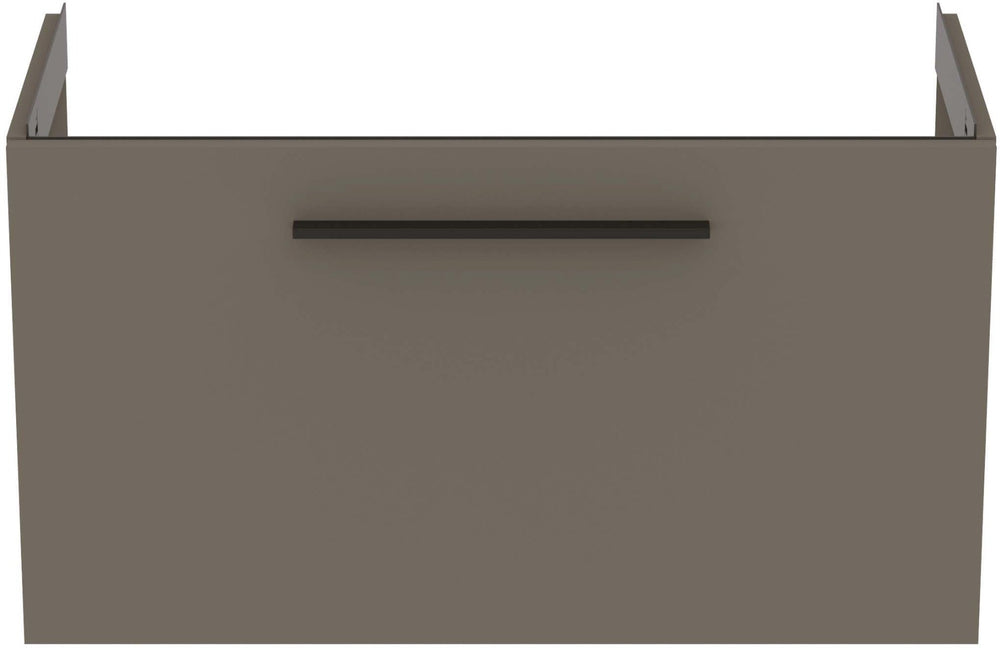Ideal Standard i.life Compact Wall Hung Vanity Unit 1 Drawer 800mm - Quartz Grey Matt - T5294NG - TAP 'N' SHOWER