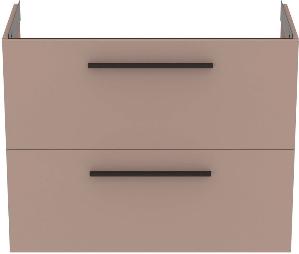 Ideal Standard i.life Compact Wall Hung Vanity Unit 2 Drawers 800mm - Greige Matt - T5295NH - TAP 'N' SHOWER