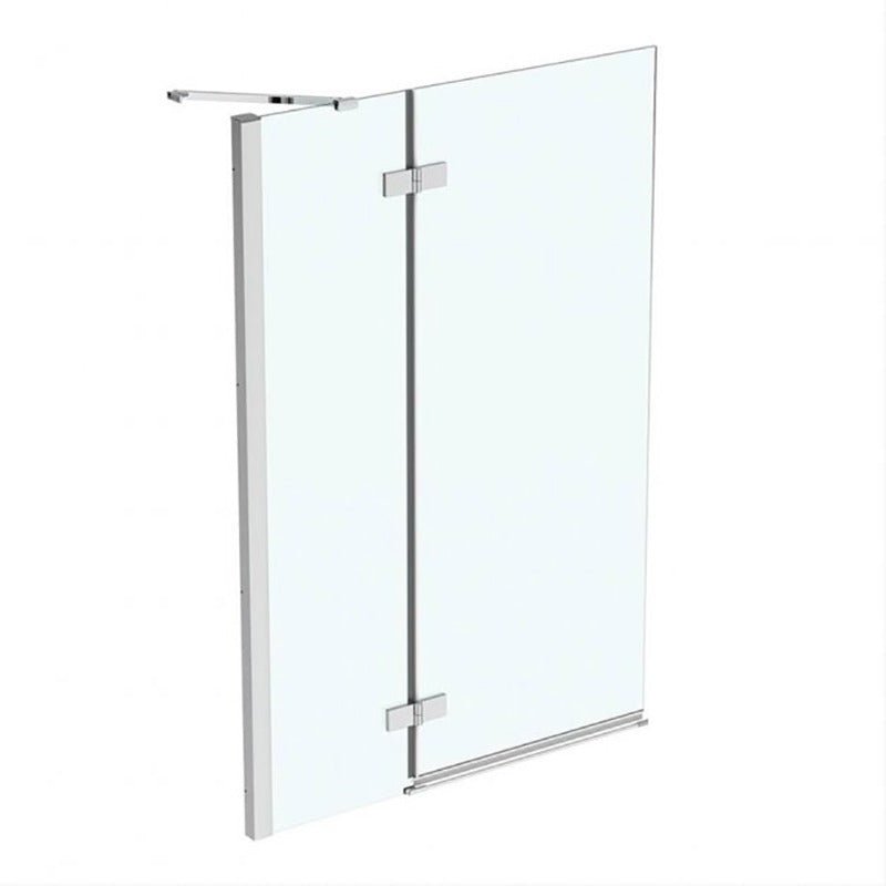 Ideal Standard I.Life Hinged LH Bathscreen with Fixed Panel 1500mm High x 1000mm Wide 8mm Glass - Bright Silver - T4887EO - TAP 'N' SHOWER