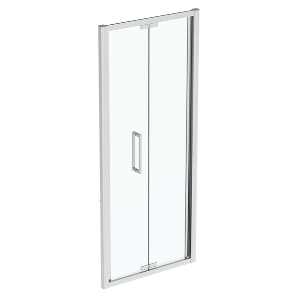 Ideal Standard I.life Infold Door W/ Idealclean Clear Glass - Bright Silver - T4928EO - TAP 'N' SHOWER