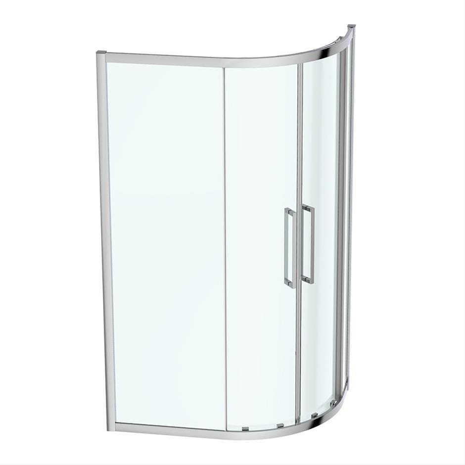 Ideal Standard I.life Offset Quadrant Enclosure W/ Idealclean Clear Glass - Bright Silver Finish - T4963EO - TAP 'N' SHOWER