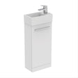 Ideal Standard i.life S 350mm 1 Door Vanity Unit ONLY (Handles Sold Separately) - Matt White - T5303DU - TAP 'N' SHOWER