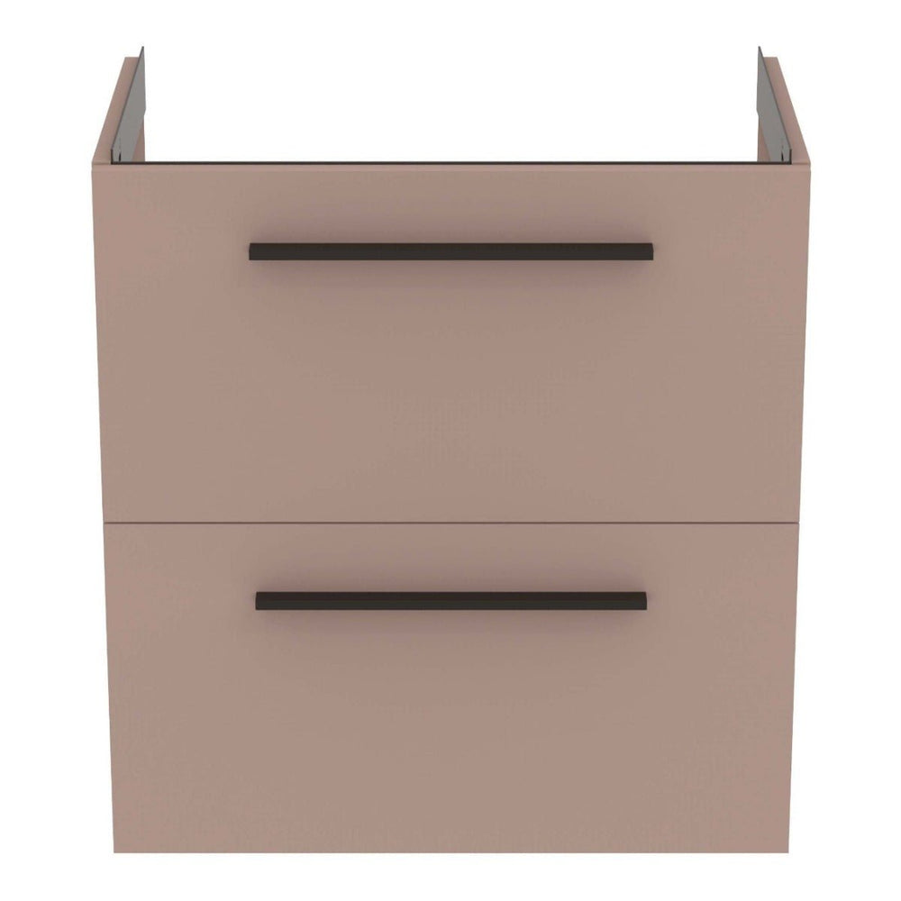 Ideal Standard i.life S Compact Wall Hung Vanity Unit 2 Drawers 600mm - Greige Matt - T5293NH - TAP 'N' SHOWER