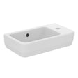Ideal Standard i.Life S White Right Hand 1 Tap Hole Guest Washbasin 450mm - T518601 - TAP 'N' SHOWER