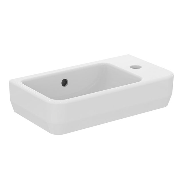 Ideal Standard i.Life S White Right Hand 1 Tap Hole Guest Washbasin 450mm - T518601 - TAP 'N' SHOWER