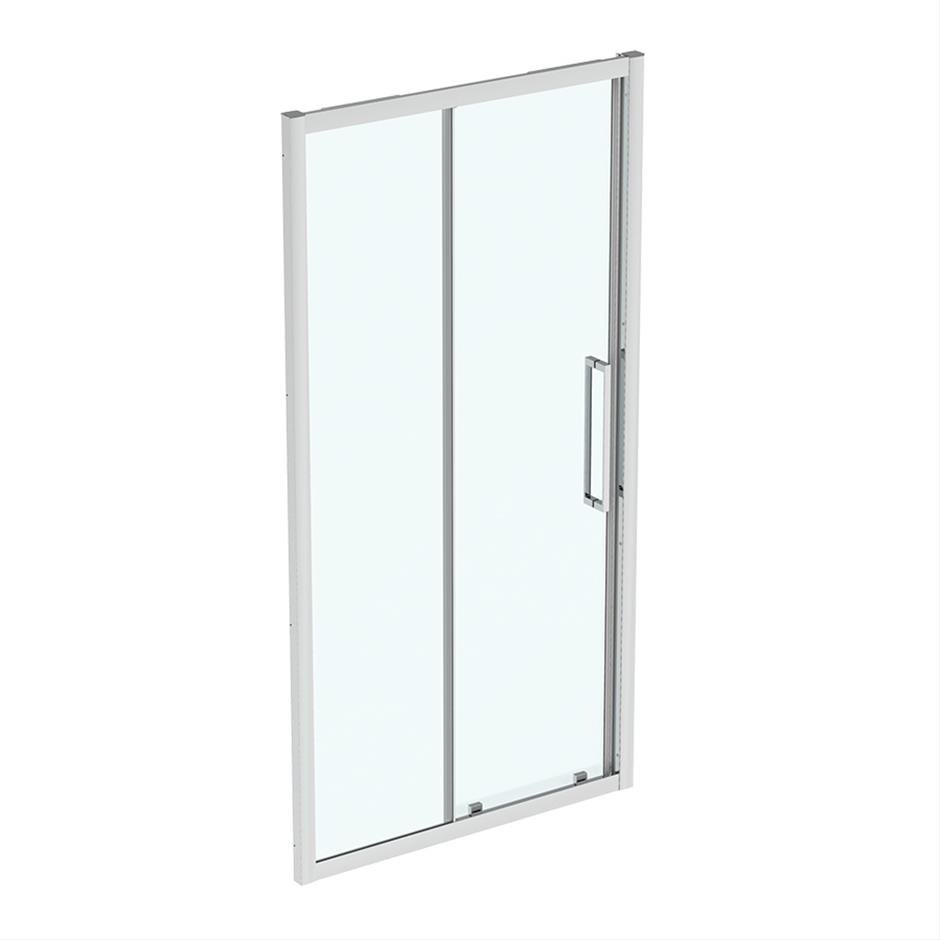 Ideal Standard I.life Slider Door W/ Idealclean Clear Glass 1100mm - Birght Silver Finish - T4969EO - TAP 'N' SHOWER