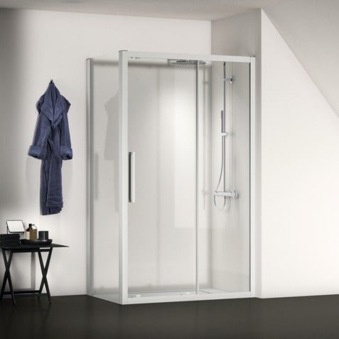 Ideal Standard I.life Slider Door W/ Idealclean Clear Glass 1200mm - Bright Silver Finish - T4971EO - TAP 'N' SHOWER