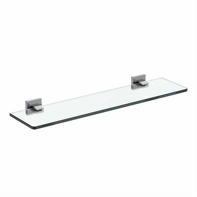 Ideal Standard IOM Square Glass Bathroom Shelf 50cm with Fittings - Chrome - E2206AA - TAP 'N' SHOWER