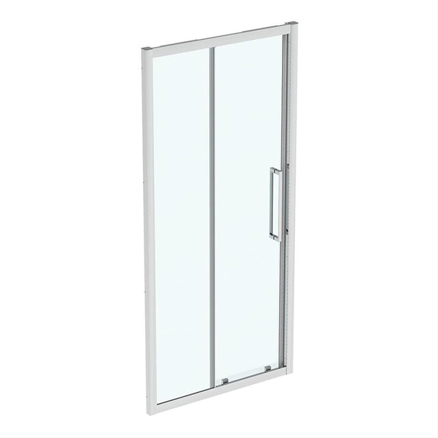 Ideal Standard IS i.life Slider Door With Idealclean Clear Glass 1000mm - Bright Silver - T4967EO - TAP 'N' SHOWER