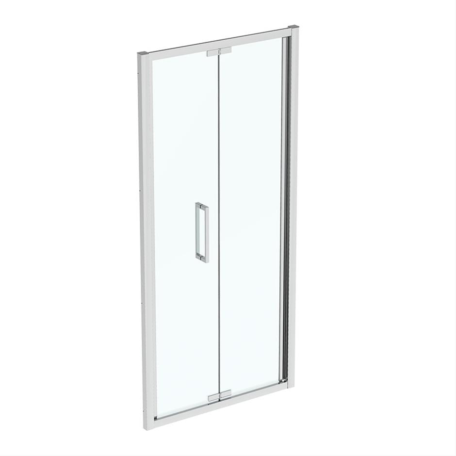 Ideal Standard I.life Infold Door W/ Idealclean Clear Glass 1000mm - Bright Silver Finish - T4929EO - TAP 'N' SHOWER