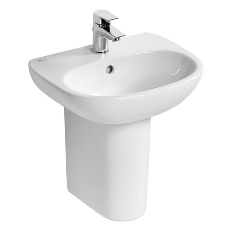 Ideal Standard Tesi Small Semi Pedestal - White - T352001 - TAP 'N' SHOWER