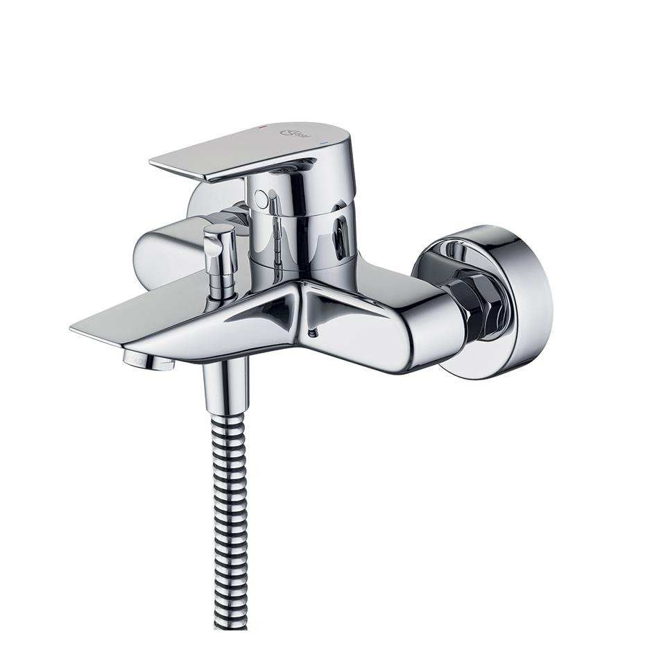 Ideal Standard Tesi Modern Chrome Wall Mounted Bath Shower Mixer Tap -