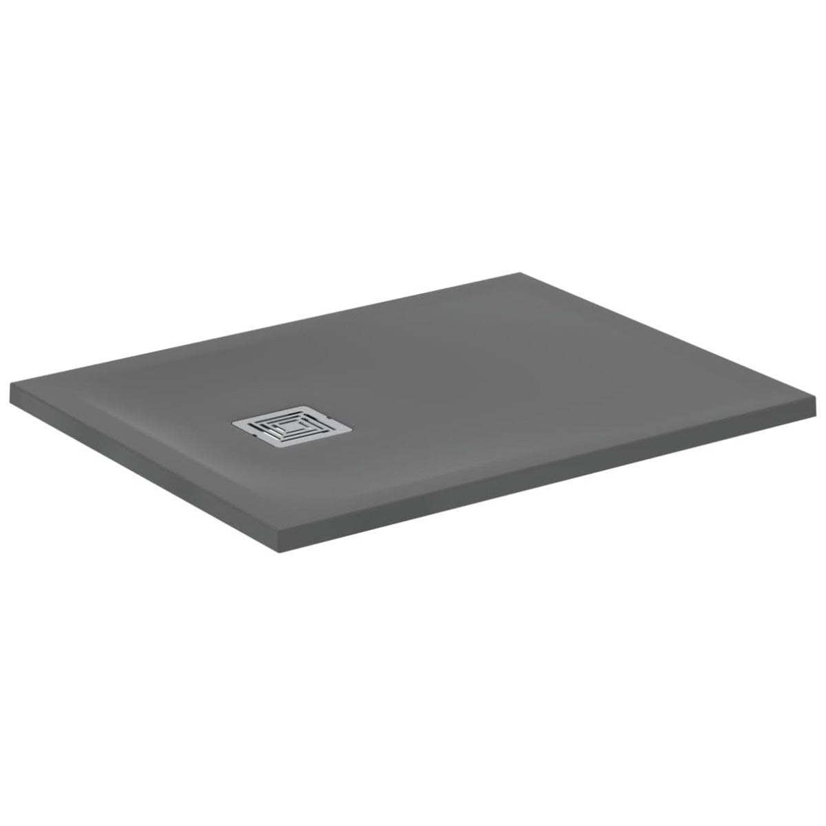 Ideal Standard Ultra Flat S + 900 x 700mm Shower Tray - Concrete Grey - T5604FS - TAP 'N' SHOWER