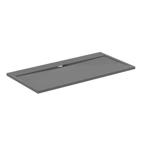 Ideal Standard Ultra Flat S i.life Shower Tray 1600mm - Concrete Grey - T5225FS - TAP 'N' SHOWER