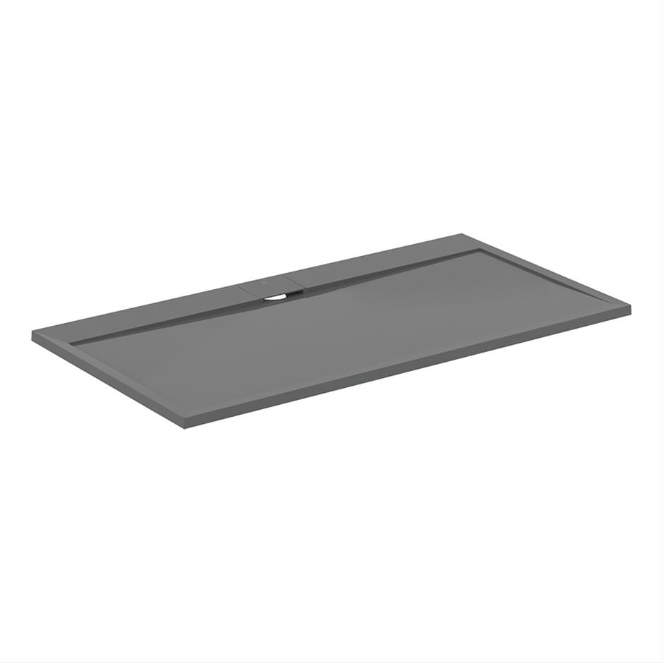 Ideal Standard Ultra Flat S i.life Shower Tray 1700mm - Concrete Grey - T5238FS - TAP 'N' SHOWER