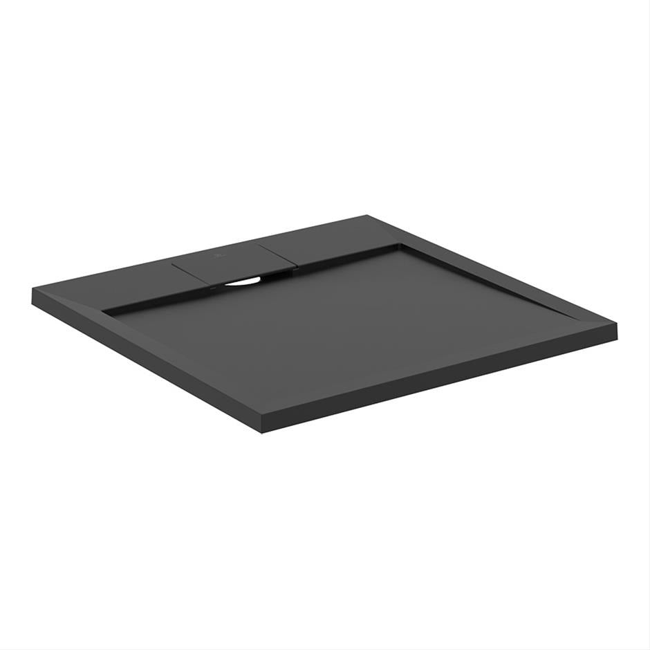 Ideal Standard Ultra Flat S i.life Square Shower Tray 700mm x 700mm - Jet Black - T5246FV - TAP 'N' SHOWER