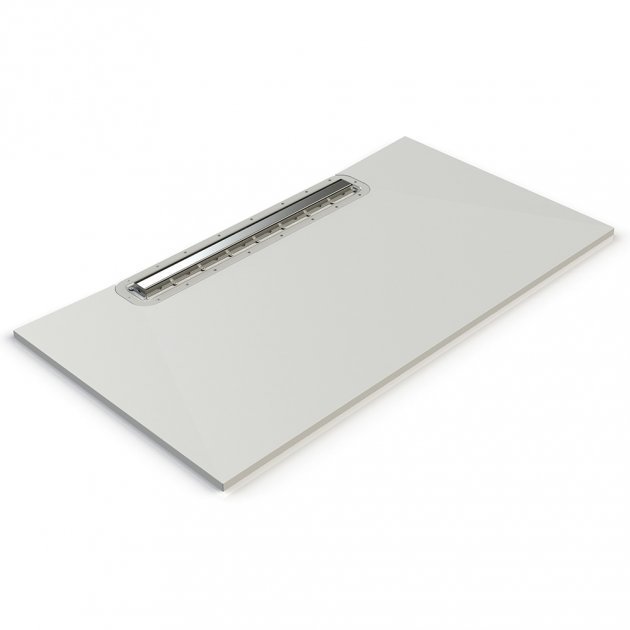 Impey Aqua - Dec Linear Modern 3 Wet Room Former with Linear Waste 1200mm x 900mm - AD3L1290 - TAP 'N' SHOWER