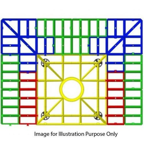 Impey Aqua Grade Modern 3 Way Fall Wetroom Floor Former for Tiled Floors 1800mm x 1200mm - Multi Coloured -  AG180120/3F