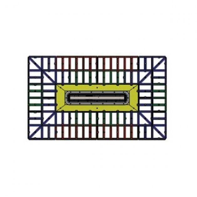 Impey Aqua-Grade Modern 400mm Linear Kit 4 Falls for Tiled Floors 1500mm x 1200mm - Multi Coloured - AG40L150120/4F