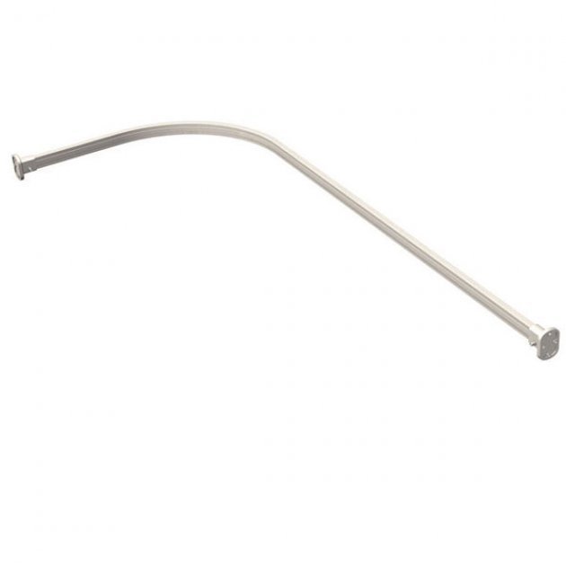 Impey Corner Modern Shower Rail 1500mm x 900mm - White - SRL - 15090W - TAP 'N' SHOWER