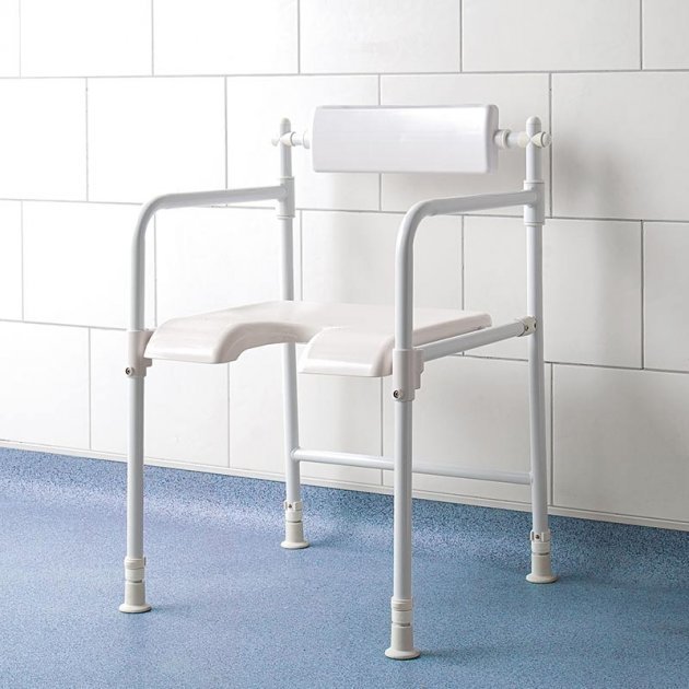 Impey Modern Freestanding Disability Shower Chair - White - S5 - TAP 'N' SHOWER