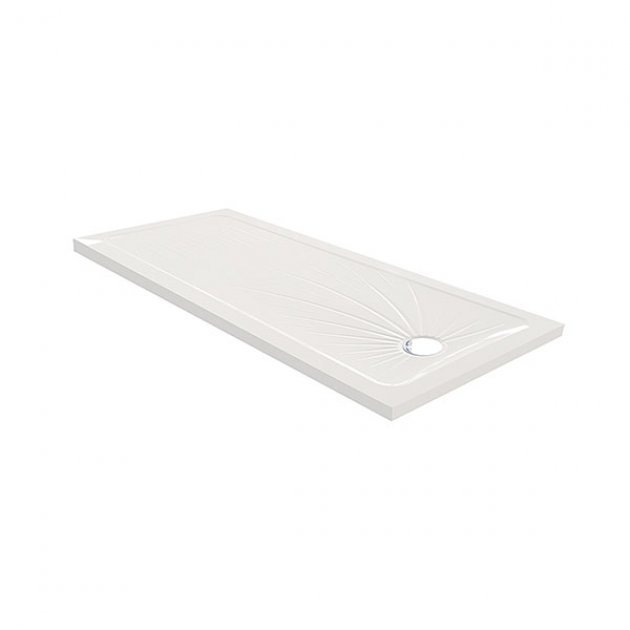 Impey Bath Replacement Modern Rectangular Shower Tray with Waste 1700mm x 750mm - White - BRT1775M