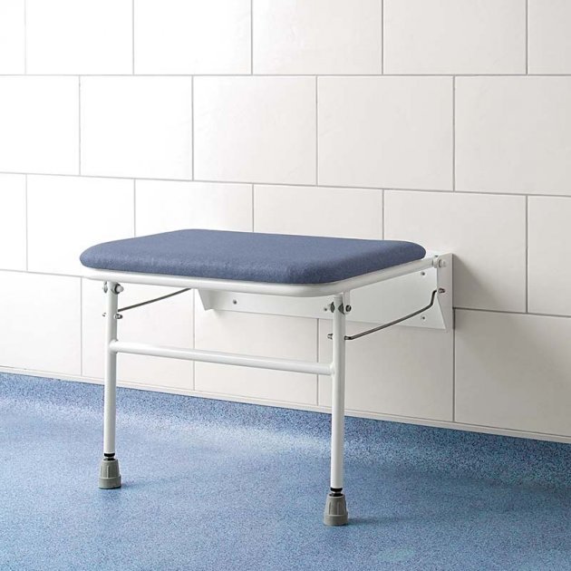 Impey Modern Fold-Down Shower Seat with Wide Seating Area - White - S9