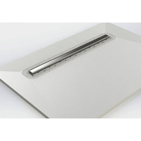 Impey Linear Modern Drain 400mm, Stainless Steel Cover, Horizontal Outlet - Chrome - LNR40S/H