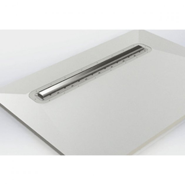 Impey Modern Horizontal Outlet Linear Drain 600mm Tile Insert Cover - Chrome - LNR60T8/H
