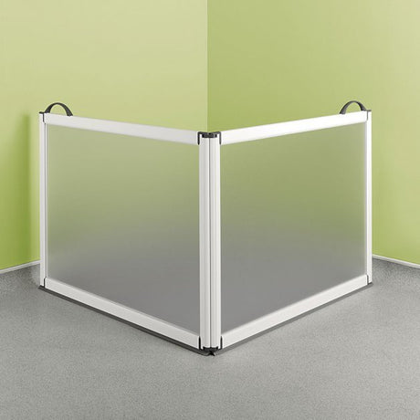 Impey Portable Modern Folding Shower Screen 750mm High x 750mm Wide - White - FG-IPS2W