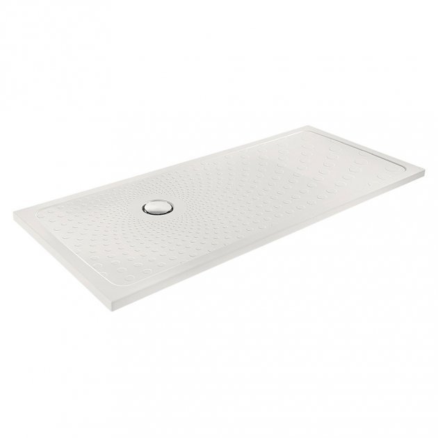 Impey Slimline 35 Flat Top Rectangular Shower Tray with Waste 1300mm x 700mm  - White - SL3513070