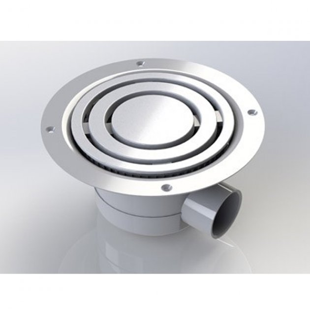 Impey Vinyl Gravity Horizontal Outlet Wet Room Waste - Grey - UTVG01/H