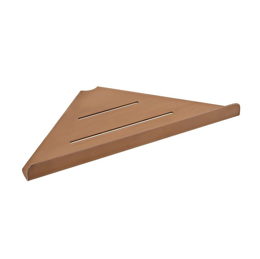 Vado Shama Wall Mounted Corner Bathroom Shelf - Brushed Bronze - IND - 18501 - BRZ - TAP 'N' SHOWER