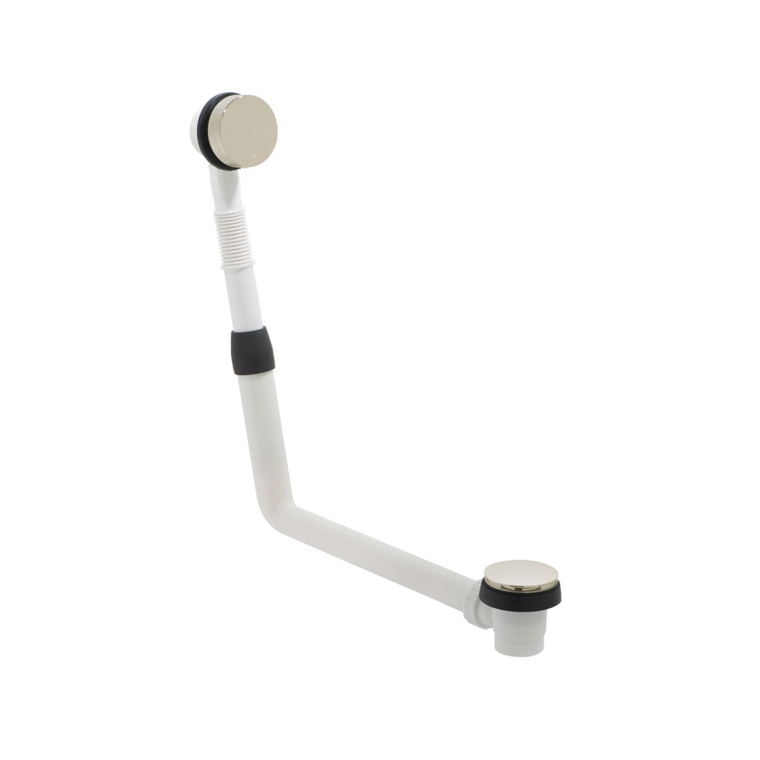 Vado Clic - Clac Round Bath Waste with Overflow - Brushed Nickel - IND - 71389/RO - BRN - TAP 'N' SHOWER