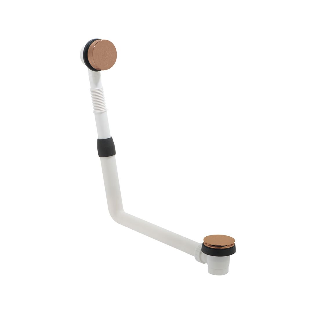 Vado Clic - Clac Round Bath Waste with Overflow - Brushed Bronze - IND - 71389/RO - BRZ - TAP 'N' SHOWER