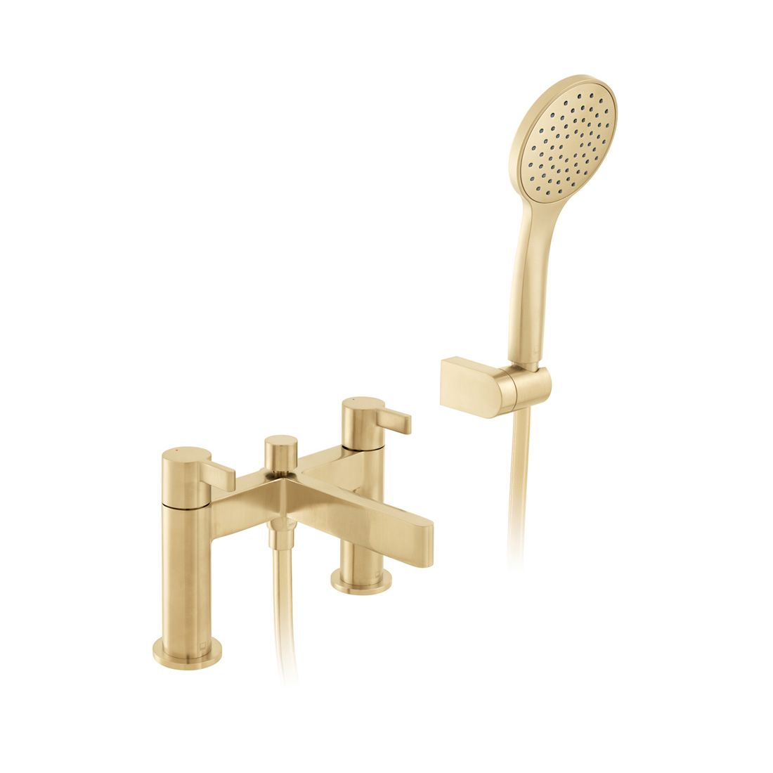 Vado Edit Bath Mixer Tap With Shower Kit - Brushed Gold - IND - EDI130+K - BRG - TAP 'N' SHOWER