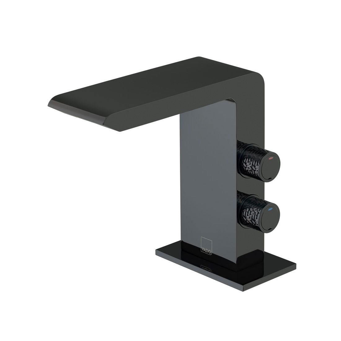 Vado Omika Mono Basin Mixer Tap - Polished Black - IND - OMI100/SB - PB - TAP 'N' SHOWER