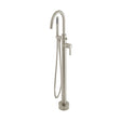 Vado Origins Freestanding Bath Mixer Tap With Shower Kit - Brushed Nickel - IND - ORI233 - BRN - TAP 'N' SHOWER