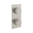 Vado Knurled Accents 2 Outlet Thermostatic Shower Valve with All - Flow Function - Brushed Nickel - IND - T148/2 - BRNK - TAP 'N' SHOWER