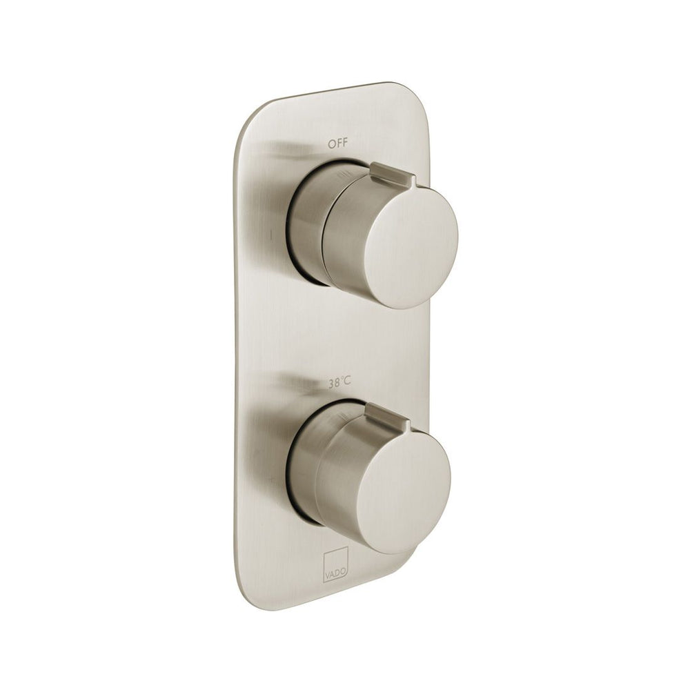 Vado Tablet Altitude 1 Outlet Thermostatic Shower Valve - Brushed Nickel - IND - T148 - ALT - BRN - TAP 'N' SHOWER