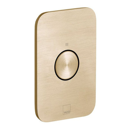 Vado Zone 1 Button 1 Outlet Vertical Concealed Stop Valve To Pair - Brushed Gold - IND - Z143 - BRG - TAP 'N' SHOWER